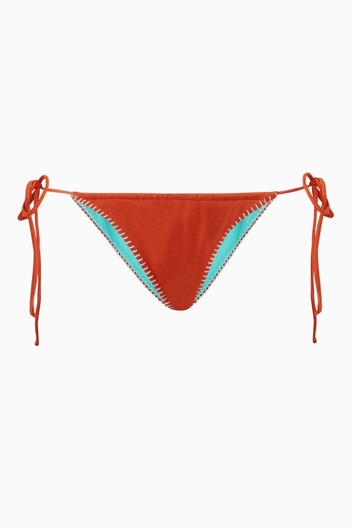 

Sunset Plunge Reversible Bikini Bottoms, Orange