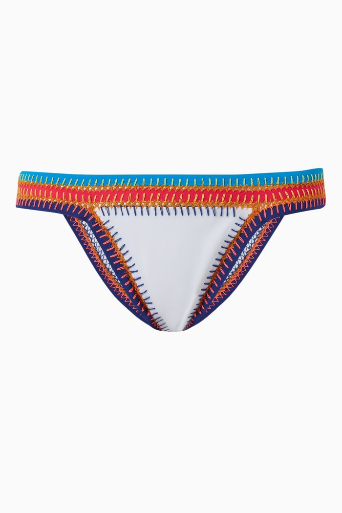

Ocean Of The Moon Reversible Bikini Bottom in Nylon, White
