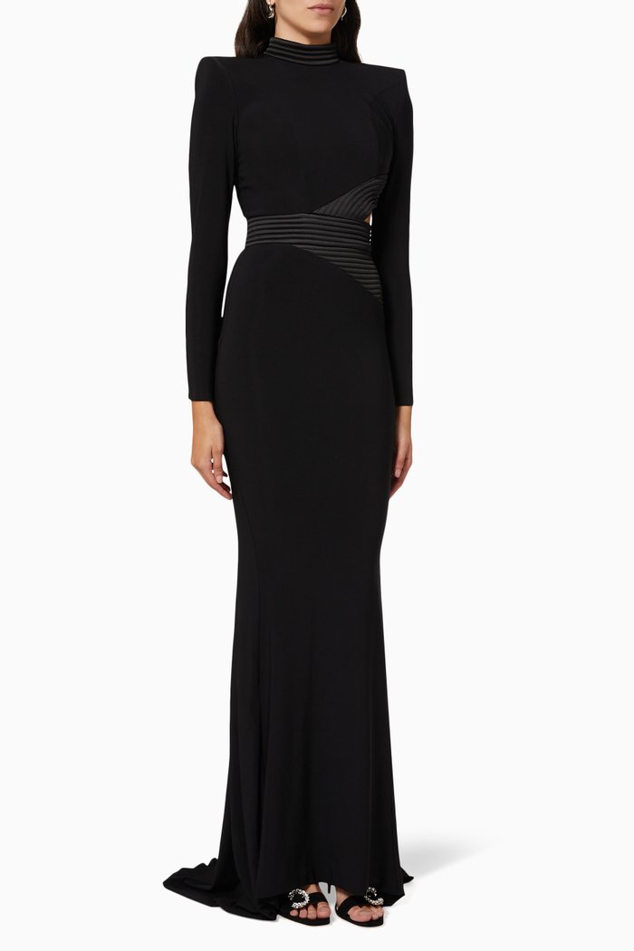

Message to Love Gown in Stretch Jersey, Black