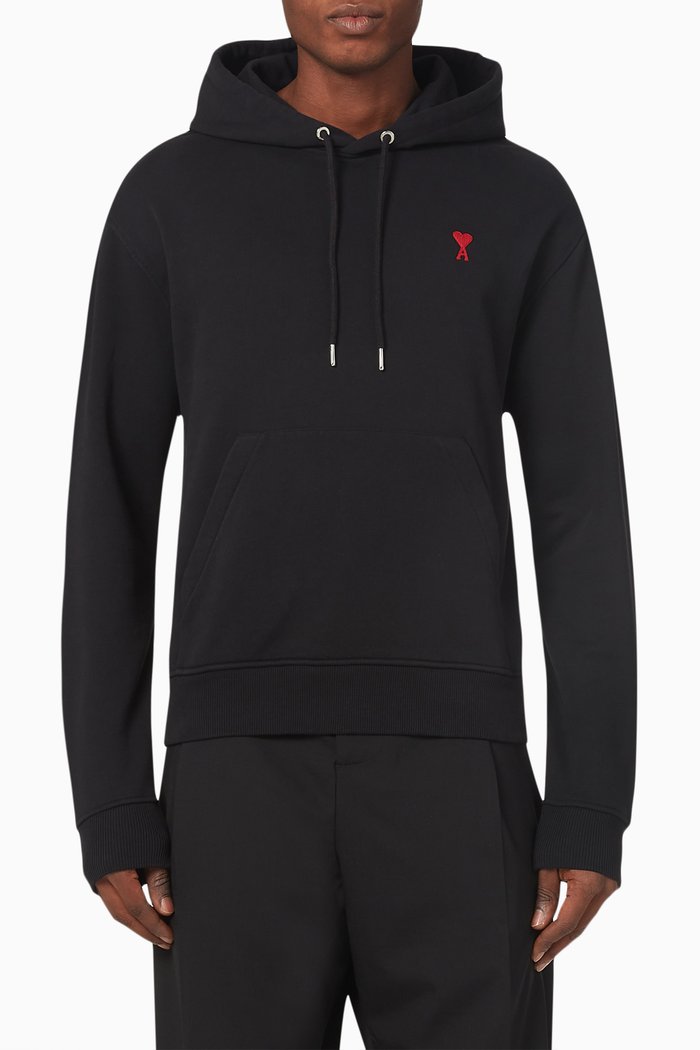 

Logo Hoodie in Cotton Fleece, Black