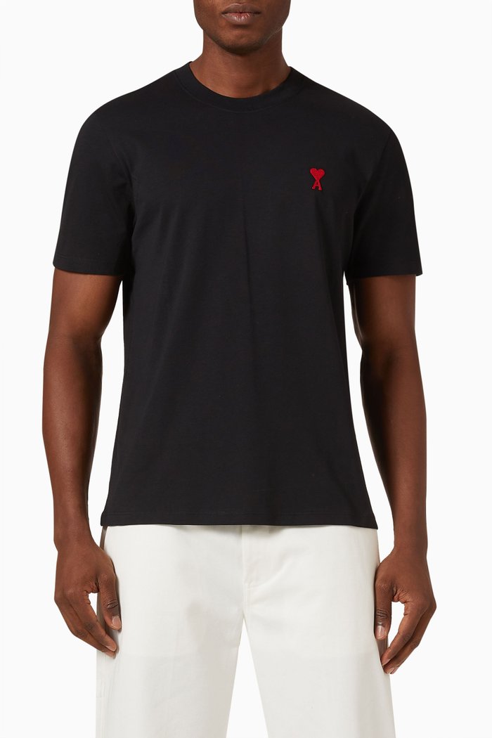 

Ami de Coeur Logo T-shirt in Jersey, Black