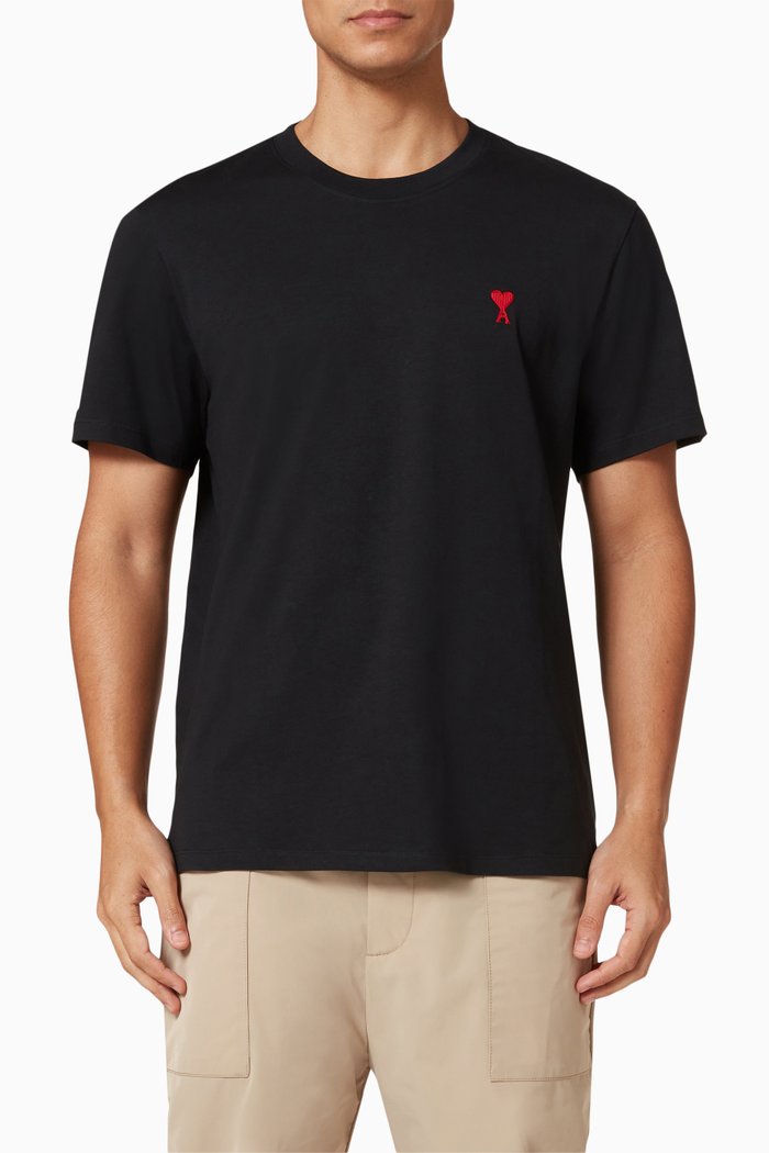 

Ami de Coeur Logo T-shirt in Jersey, Black