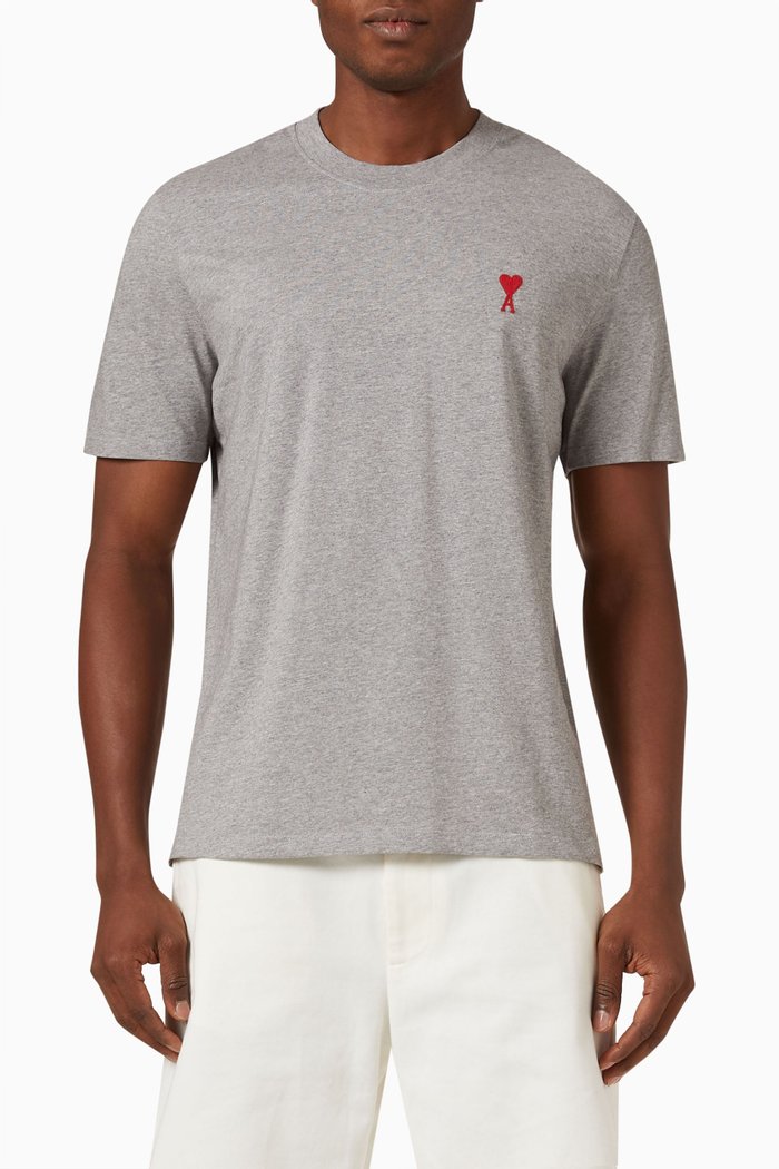 

Ami de Coeur Logo T-shirt in Jersey, Grey