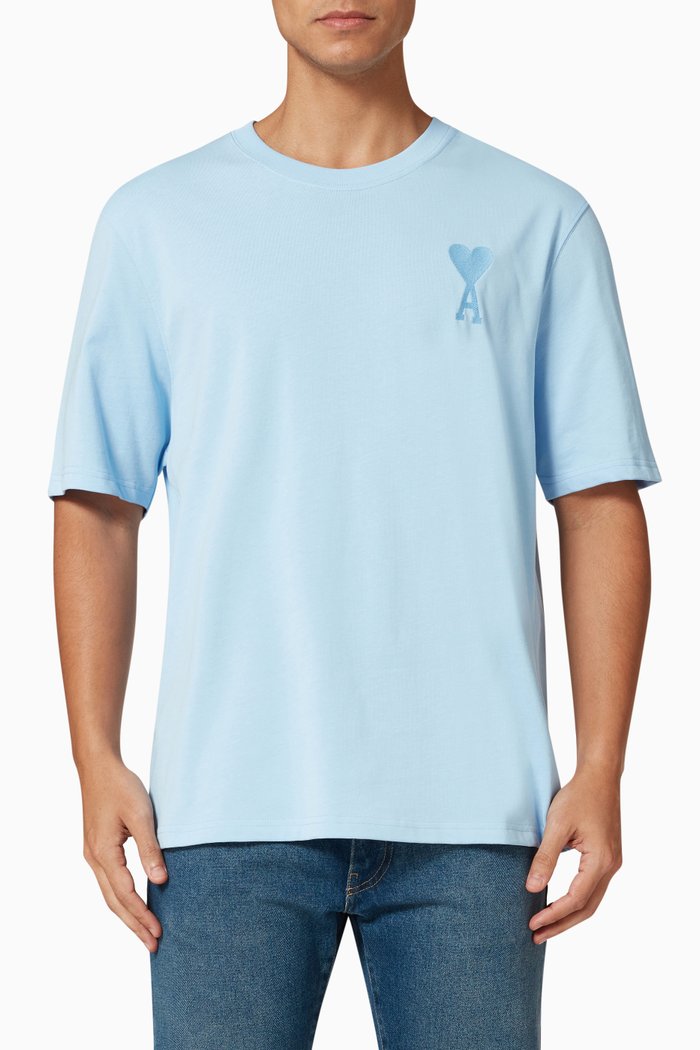 

Ami de Coeur Logo T-shirt in Jersey, Blue