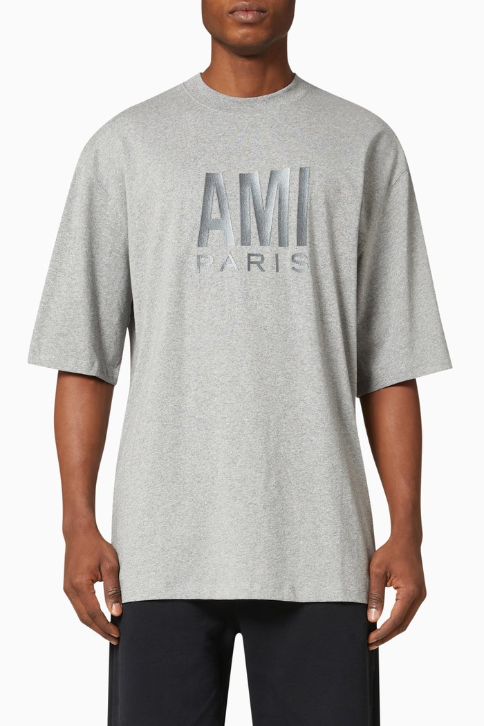 

Ami Paris T-shirt in Organic Cotton, Grey