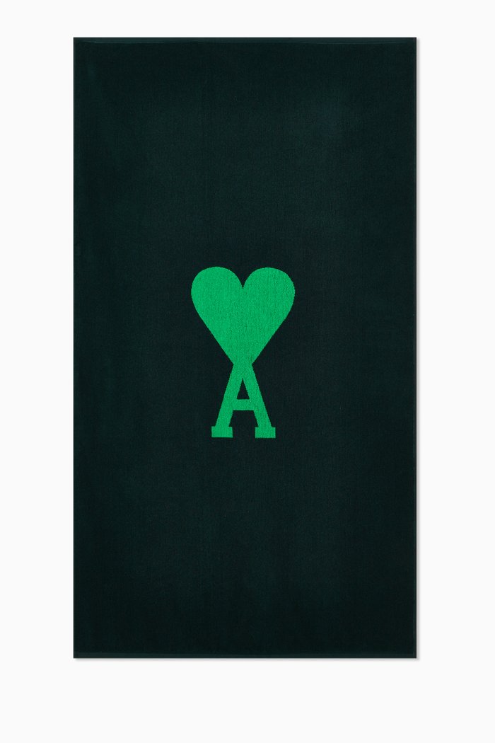 

Bicolour Beach Towel in Cotton, Green