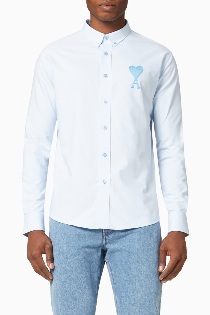 

Ami de Coeur Oxford Shirt in Cotton, Blue