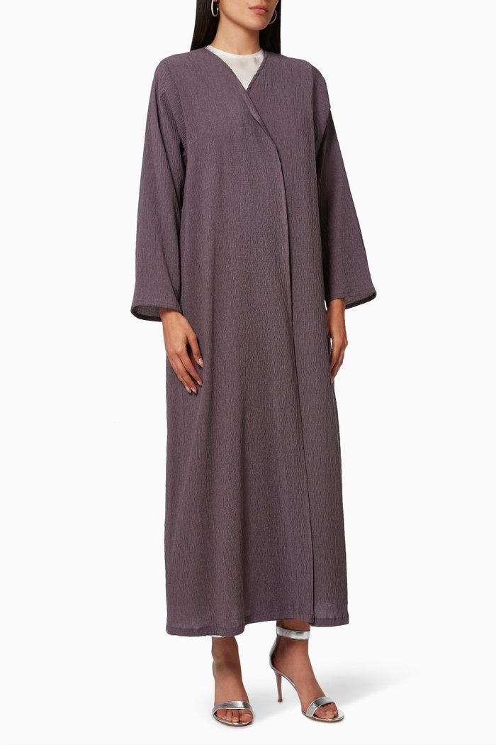 Daily Textured Abaya, Purple