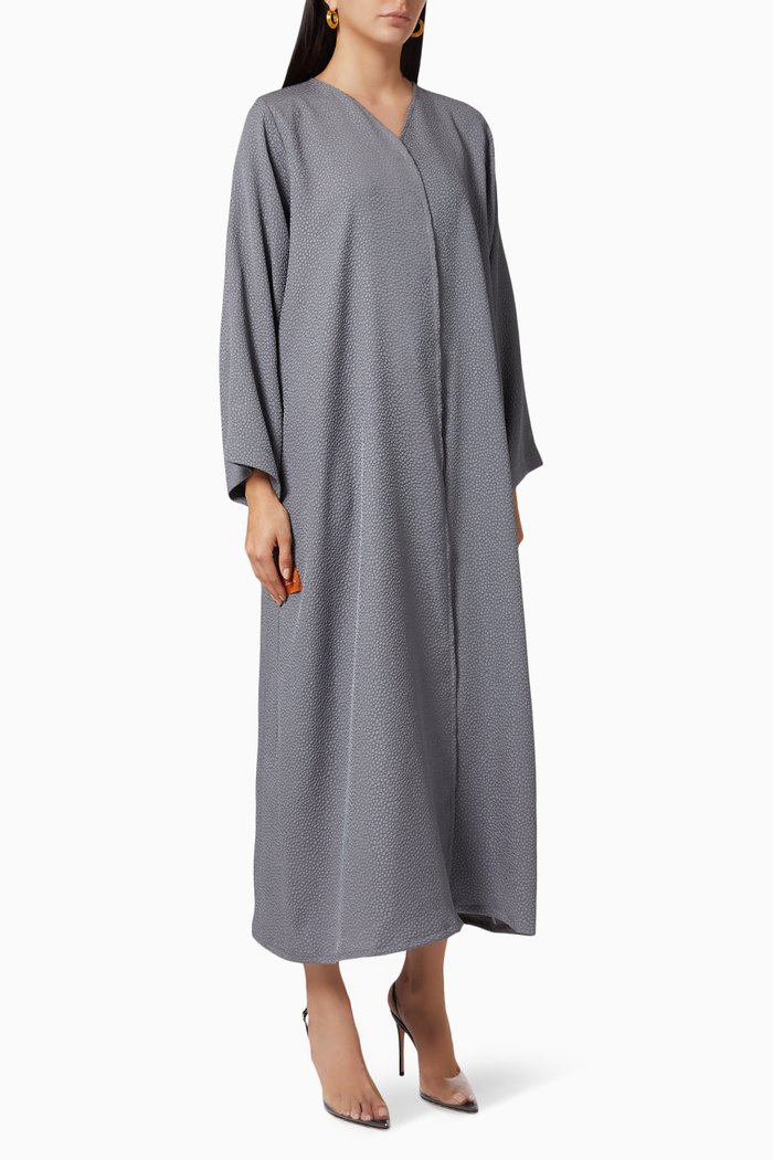 

Daily Textured Abaya, Grey