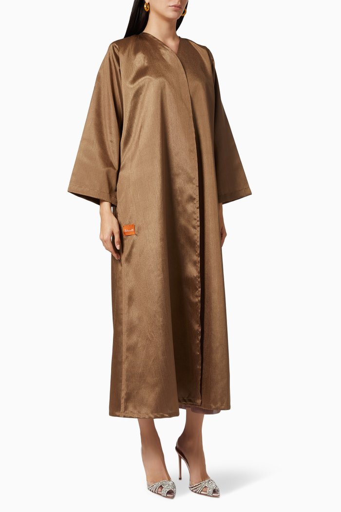 

Casual Shoulder Cut Abaya, Metallic