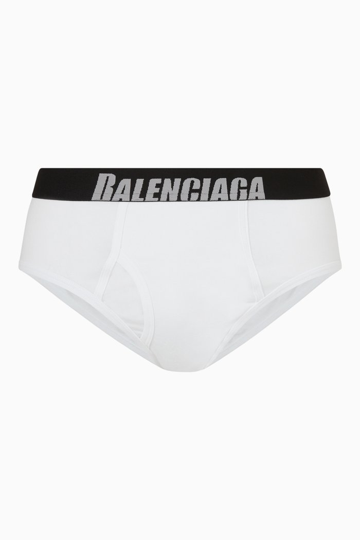 

Logo Briefs in Cotton Jersey, White