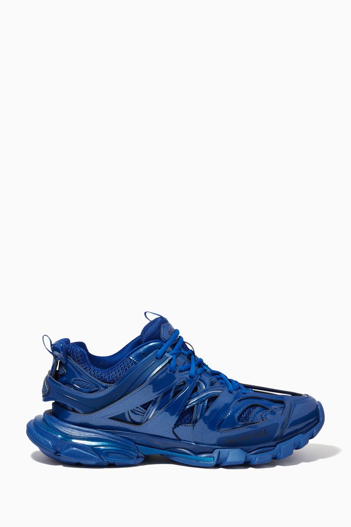 

Track Sneakers in Metallic Mesh & Nylon, Blue
