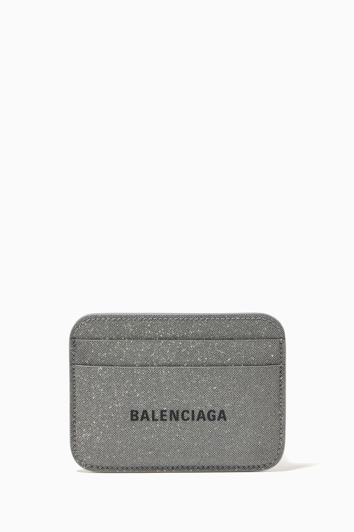 

Cash Card Holder in Glitter Fabric, Grey