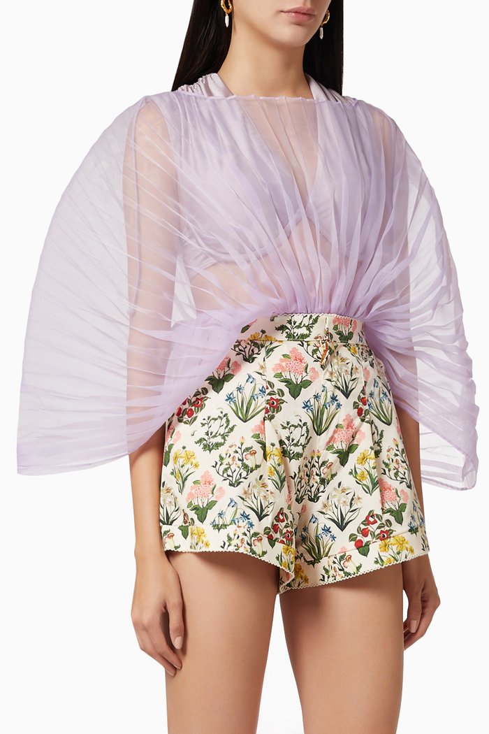 

Sombra Bodysuit in Organza, Purple