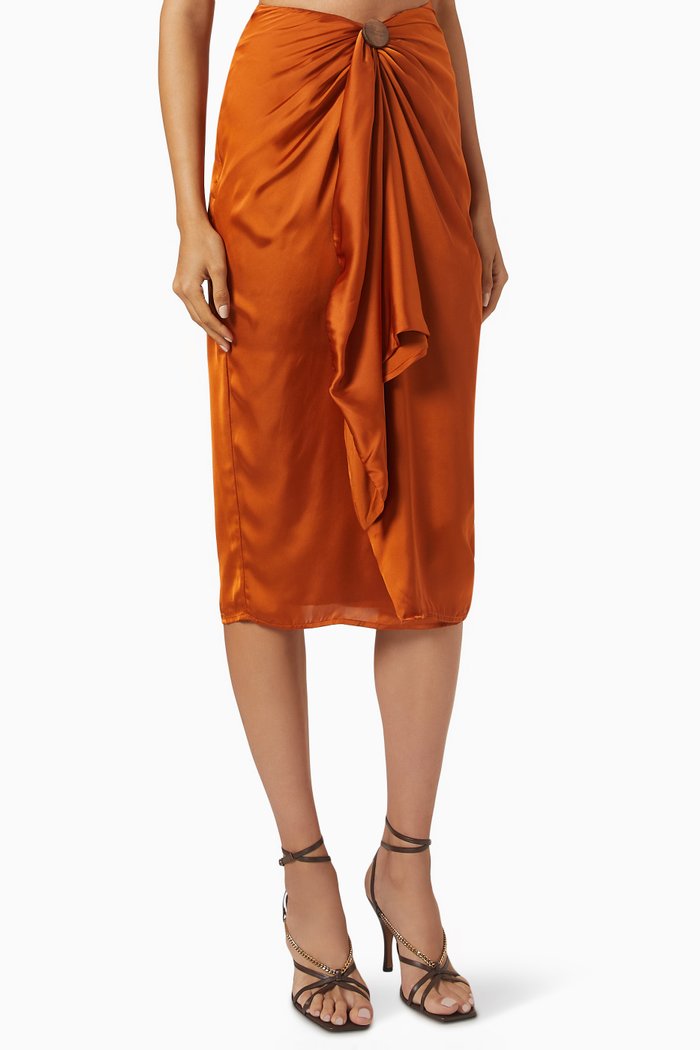 

Behati Skirt in Satin, Orange