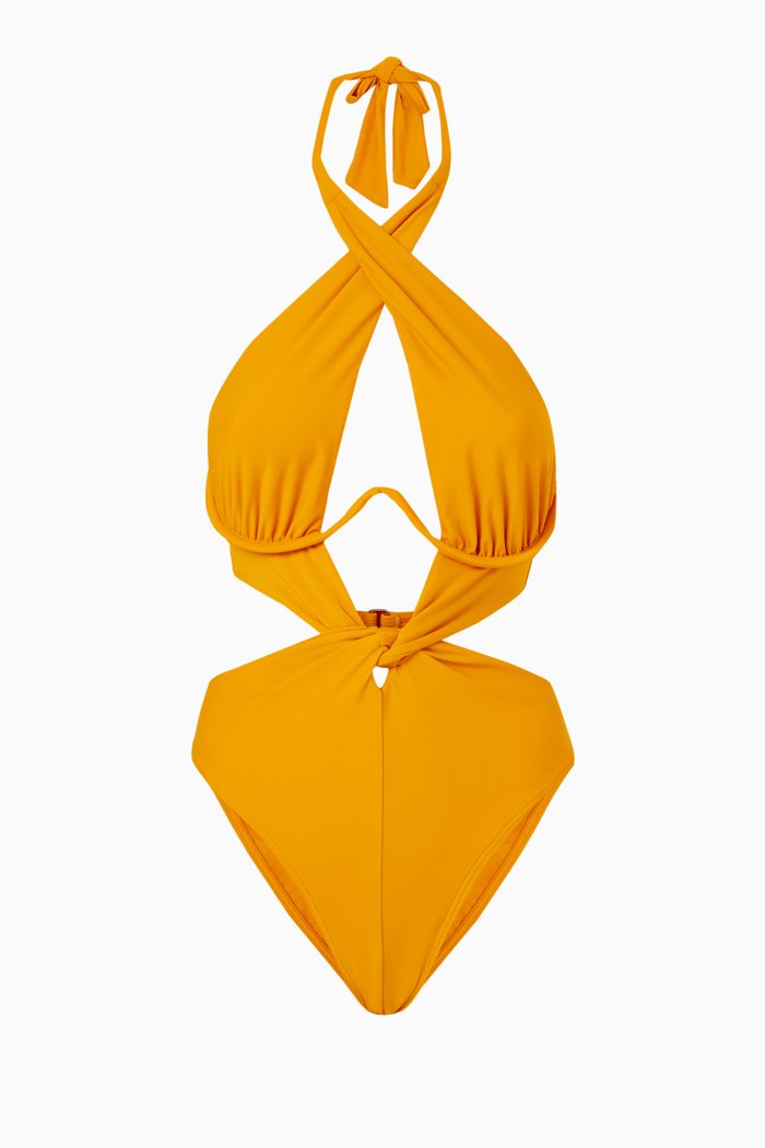 

Nayo One-piece Swimsuit in Stretch Nylon, Yellow