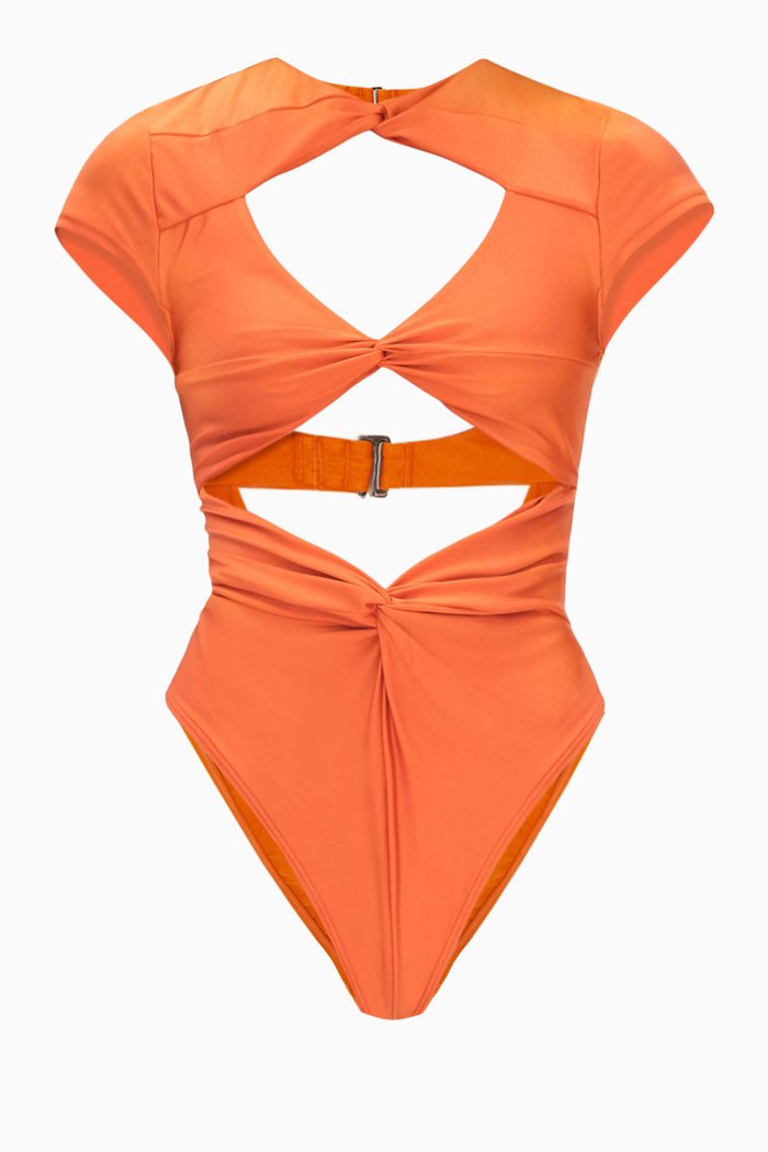 

Aluna One-piece Swimsuit in Stretch Nylon, Orange