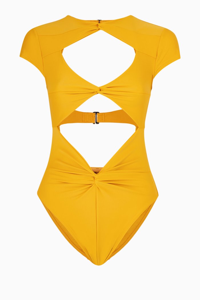 

Aluna One-piece Swimsuit in Stretch Nylon, Yellow
