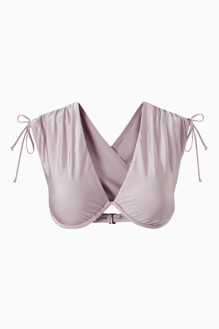 

Menasa Bikini Top in Stretch Nylon, Purple