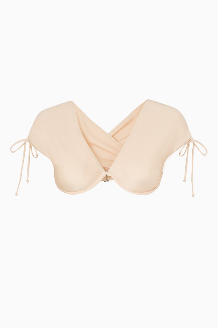 

Menasa Bikini Top in Stretch Nylon, Neutral