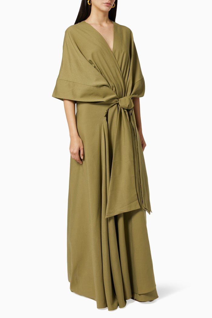 

Gamba Robe in Cotton, Brown