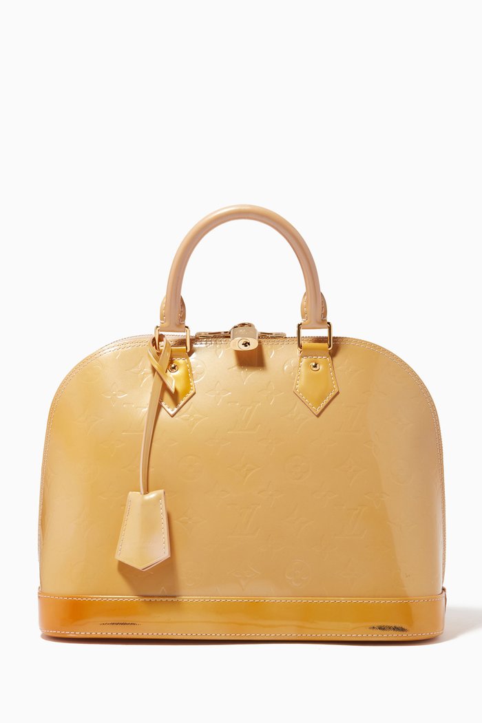 

Vernis Alma PM Handbag in Monogram Leather, Yellow