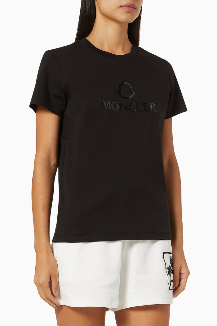 

Short Sleeve Logo T-shirt in Cotton Jersey, Black