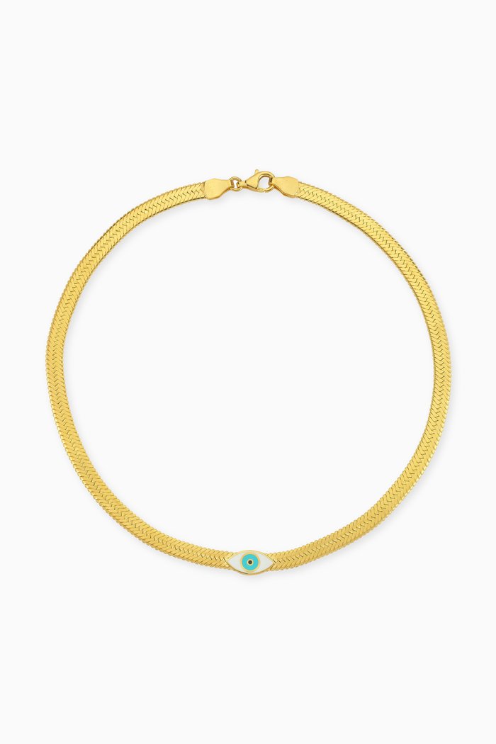 For Your Eyes Only Necklace in 24kt Gold plating