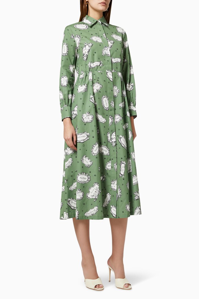 

Ande Dress in Cotton Poplin, Green