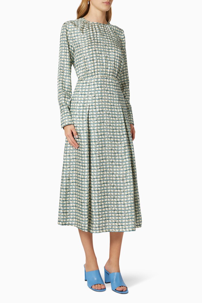 

Geyser Dress in Silk, Blue