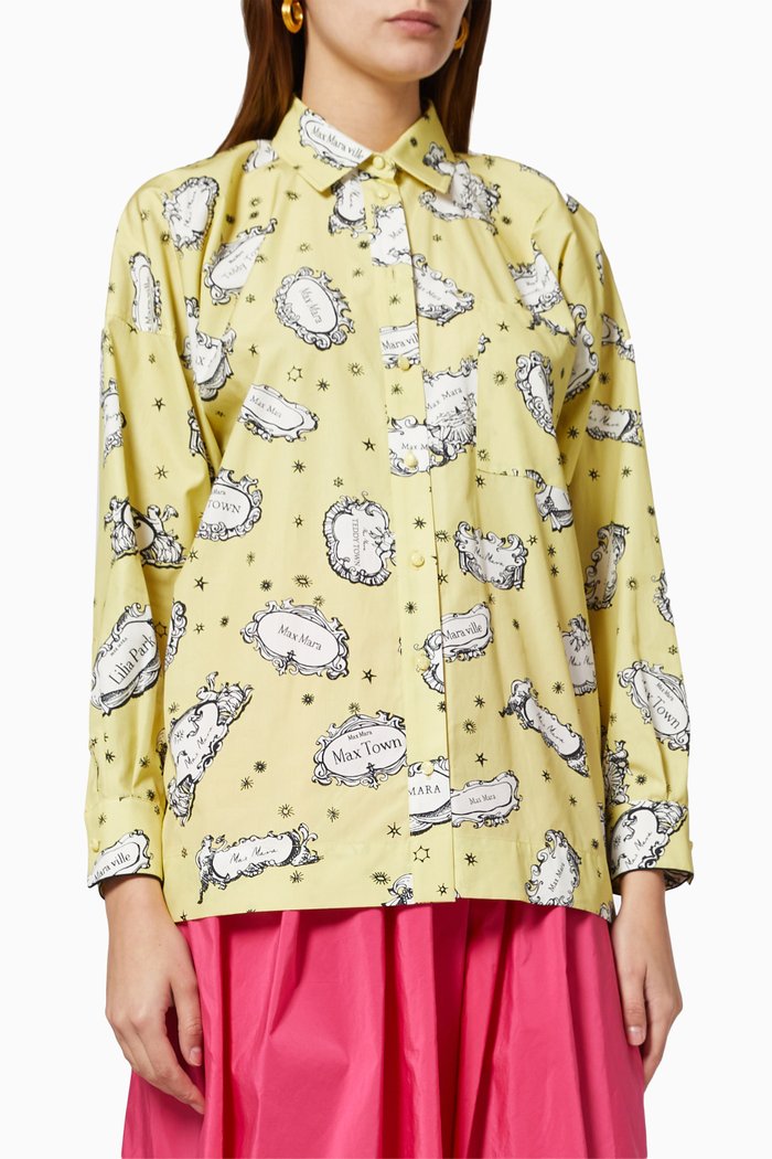

Aris Boyfriend Shirt in Cotton Poplin, Yellow