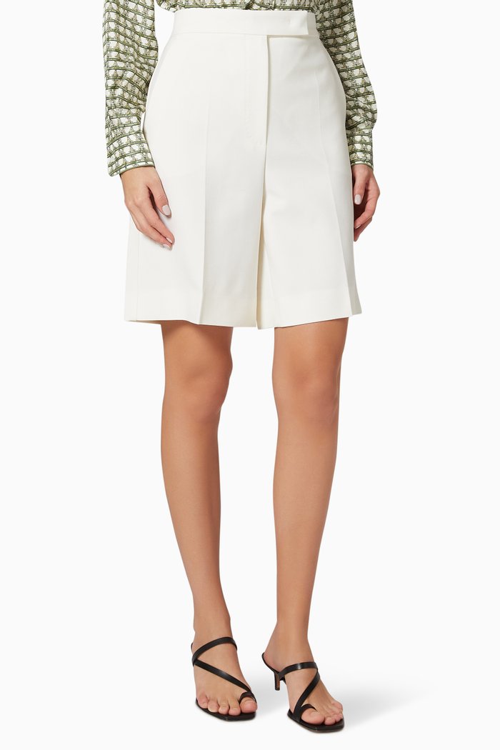 

Bray Shorts in Wool-blend Canvas, White