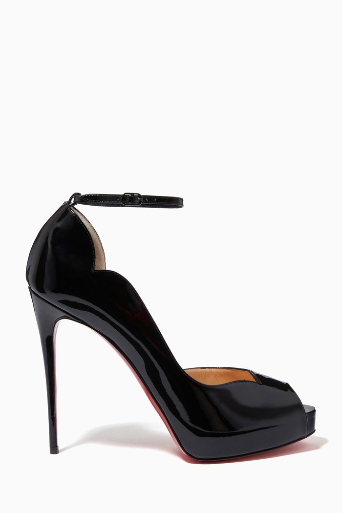 

Round Chick Alta 120 Pumps in Patent Leather, Black