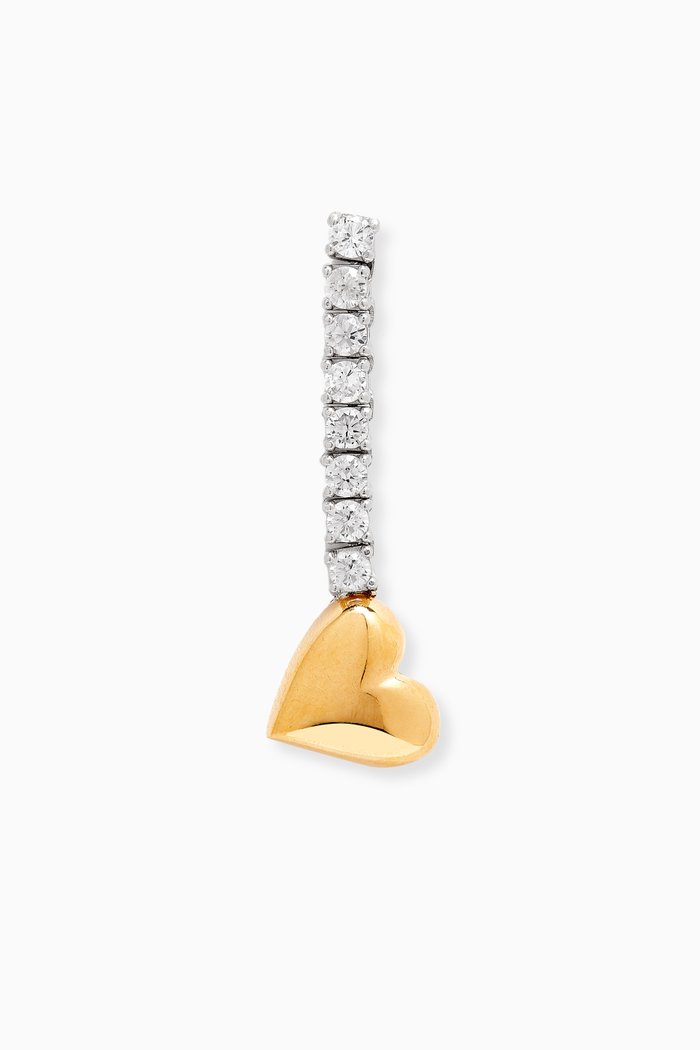 

Modern Love Single Earring in 24kt Gold Plating, Silver