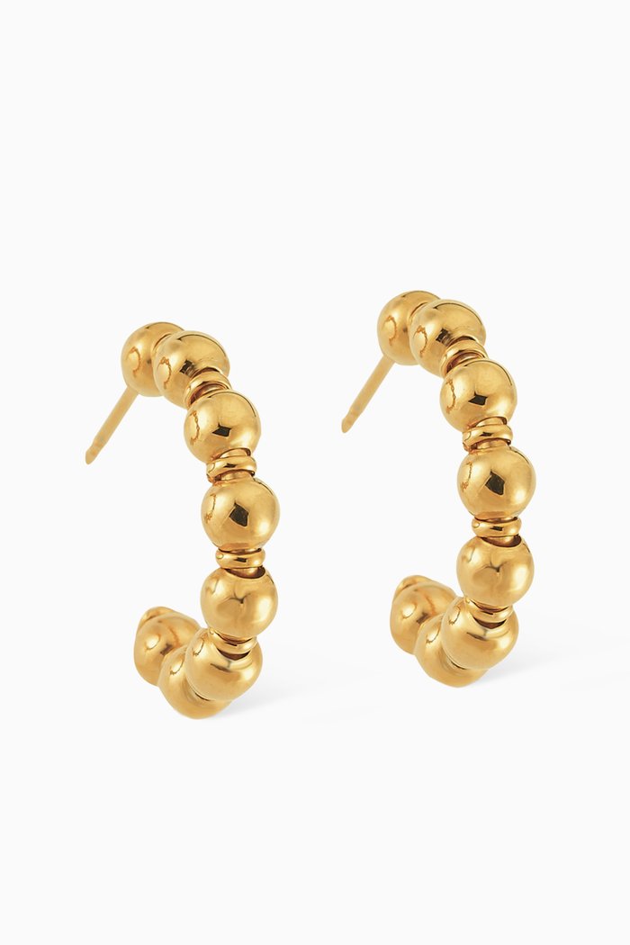 

Cheers Hoops in 24kt Gold Plating