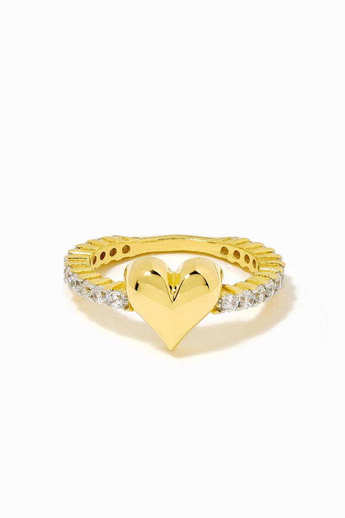 

First Kiss Ring in 24kt Gold Plating