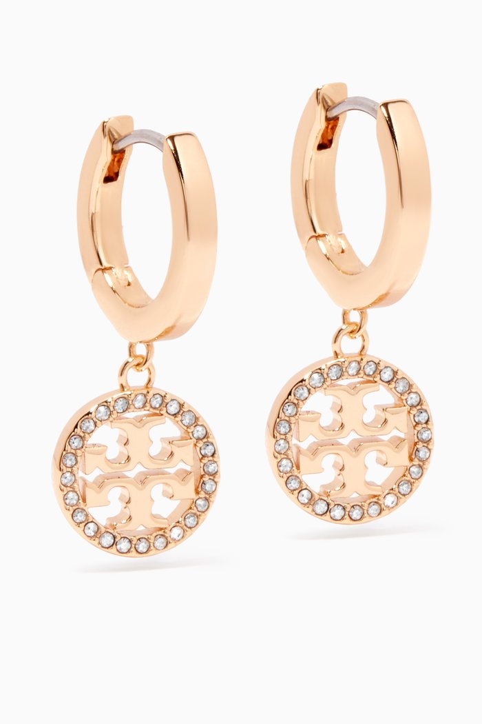 

Miller Pavé Hoop Earrings in 18kt Gold-plated Brass