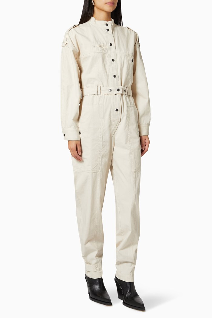 Ruthel Jumpsuit in Cotton, Neutral