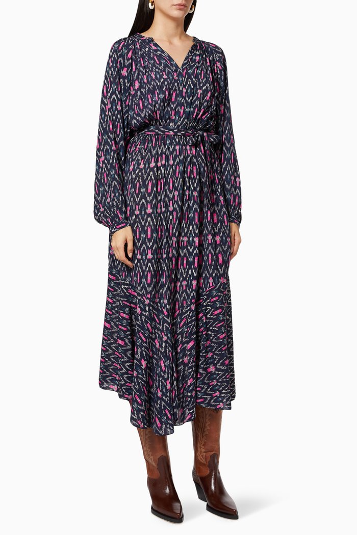 

Arbela Belted Dress, Blue
