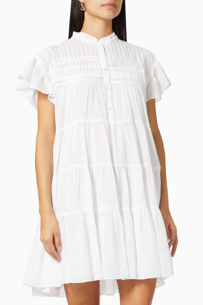 

Lanikaye Tiered Dress in Cotton, White
