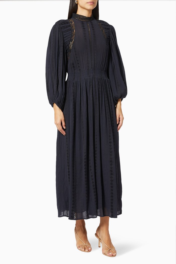 

Jaena Dress in Cotton, Black