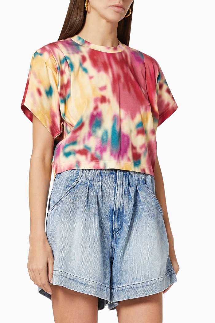 

Zilia Tie-dye T-shirt in Cotton Jersey, Yellow
