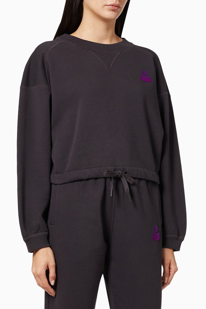 

Margo Tie-hem Sweatshirt, Blue