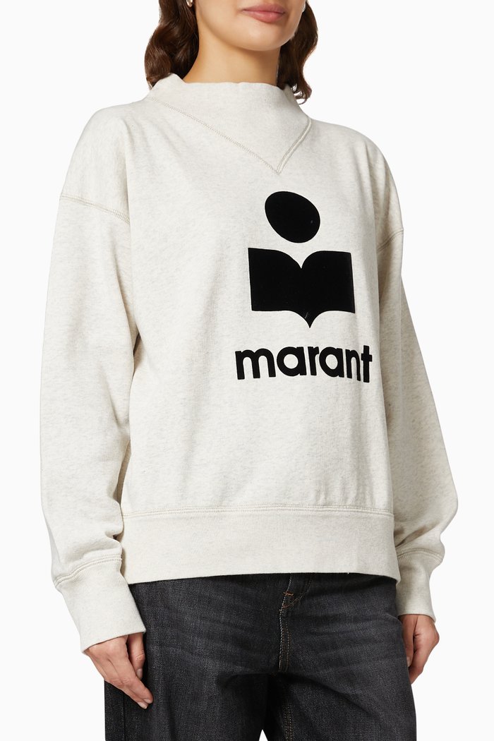 

Moby Logo Sweatshirt in Cotton, Neutral