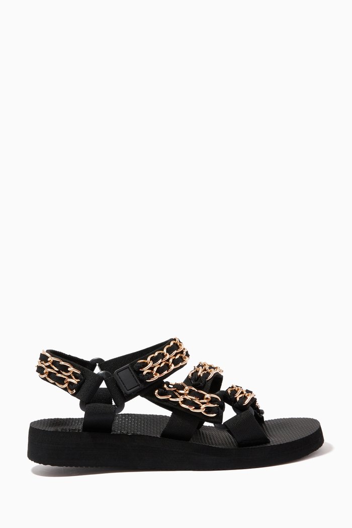 

Trekky Sandals with Chains in Repreve®, Gold