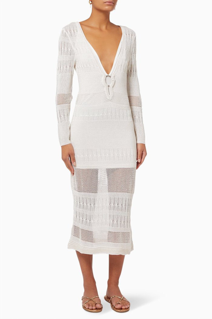 

Harper Kaftan in Viscose Knit, White