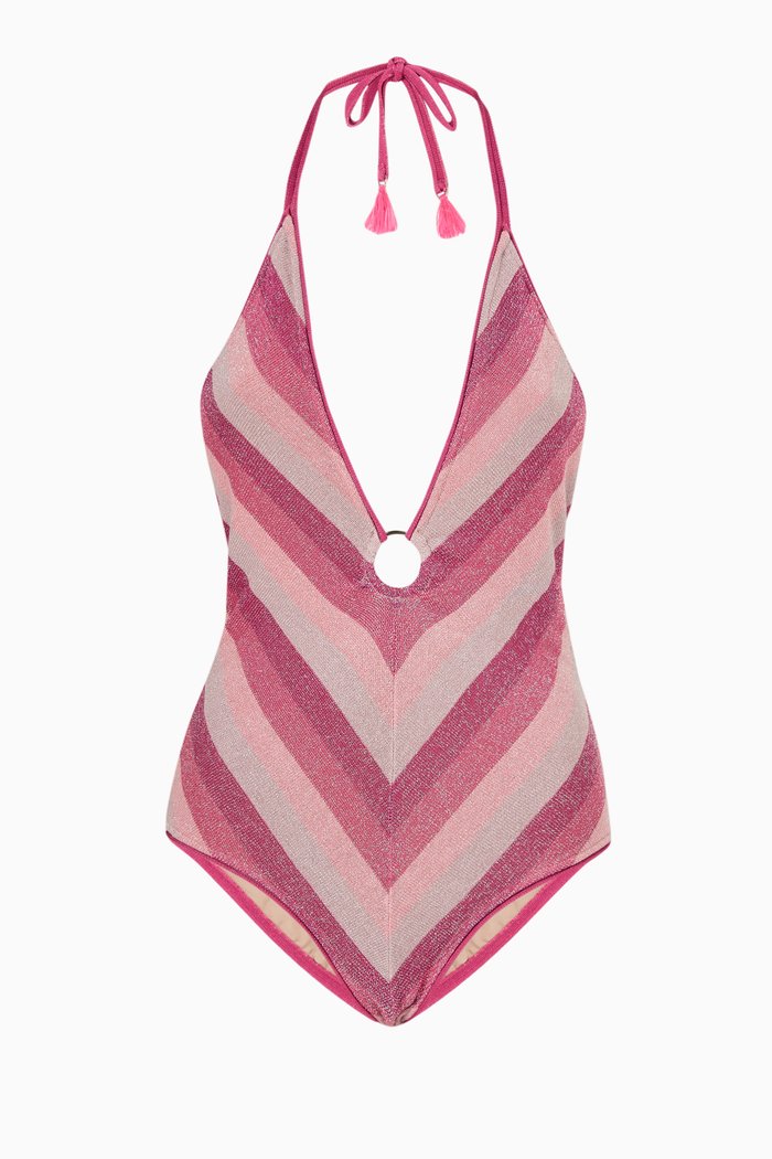 

Beck Halterneck Ring One Piece Swimsuit, Pink