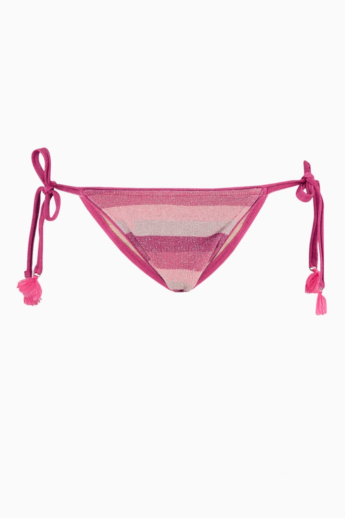 

Beck String Bikini Bottom in Viscose, Pink
