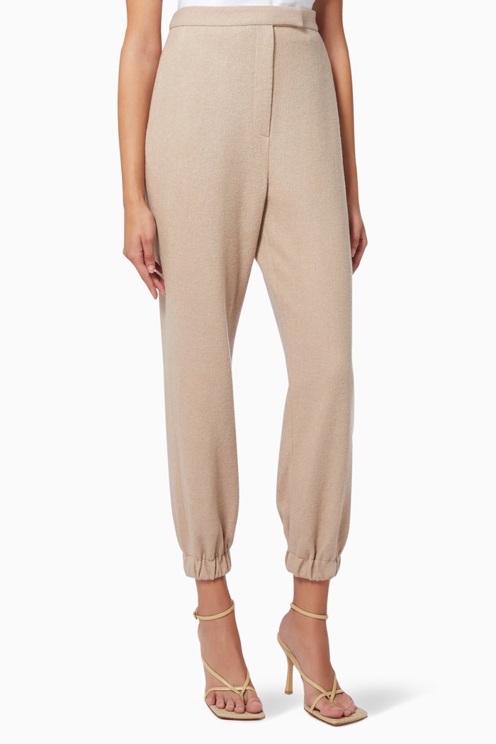 Samara Suit Joggers in Wool, Brown
