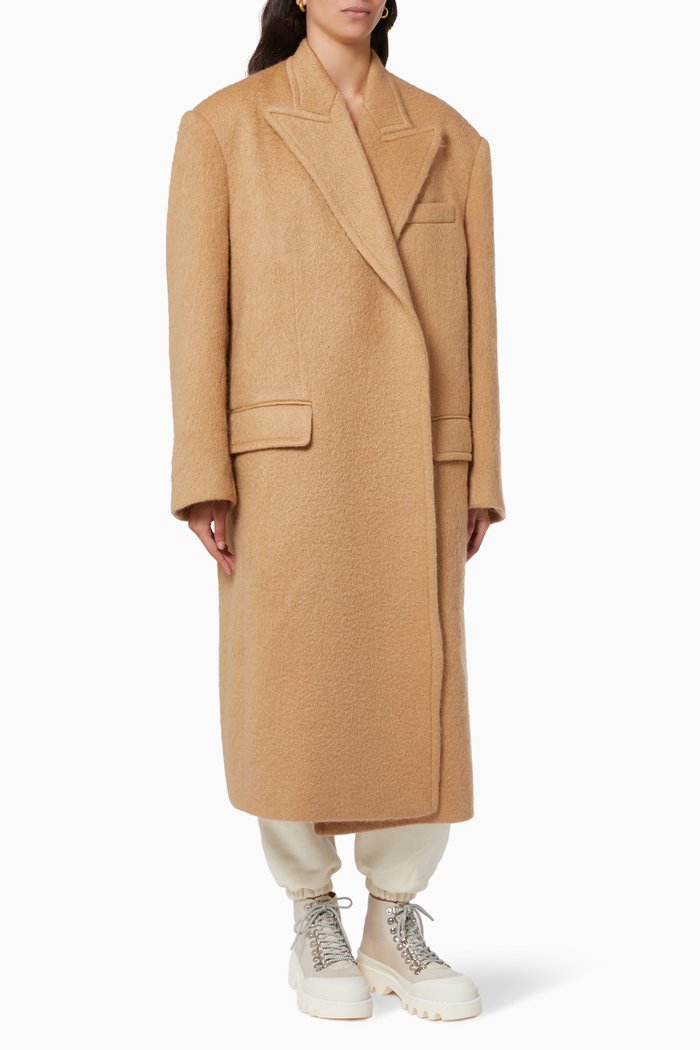 

John Oversized Coat in Wool, Brown
